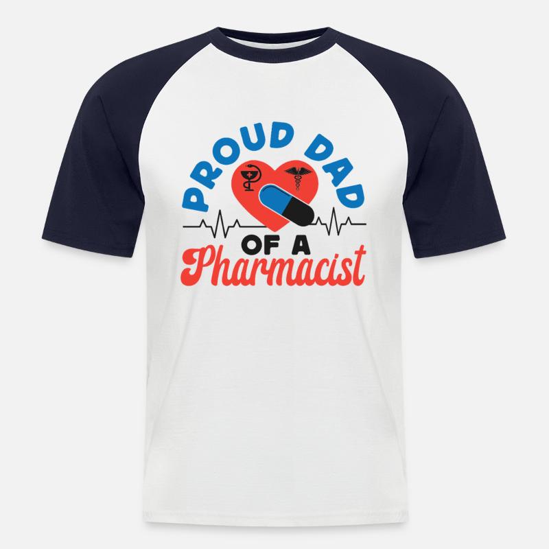 Pharmacy Tech Technician - Men's Baseball T-Shirt - white/navy