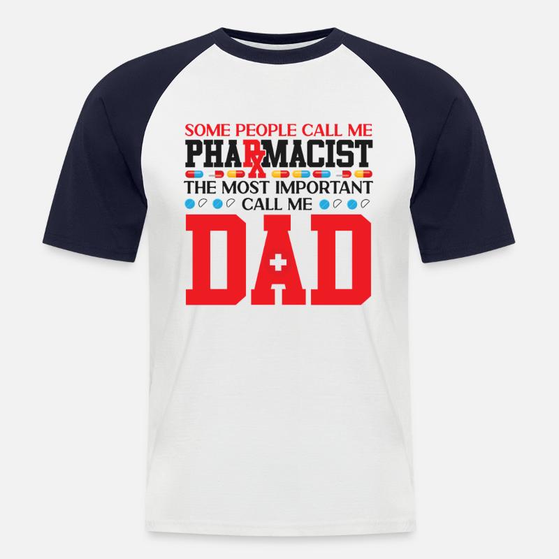 Pharmacy Tech Technician - Men's Baseball T-Shirt - white/navy