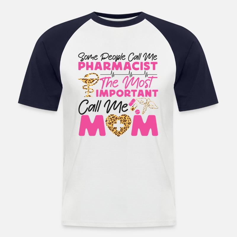 Pharmacy Tech Technician - Männer Baseball-T-Shirt - Weiß/Navy