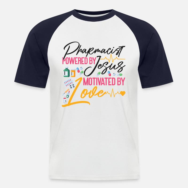 Pharmacy Tech Technician - Men's Baseball T-Shirt - white/navy