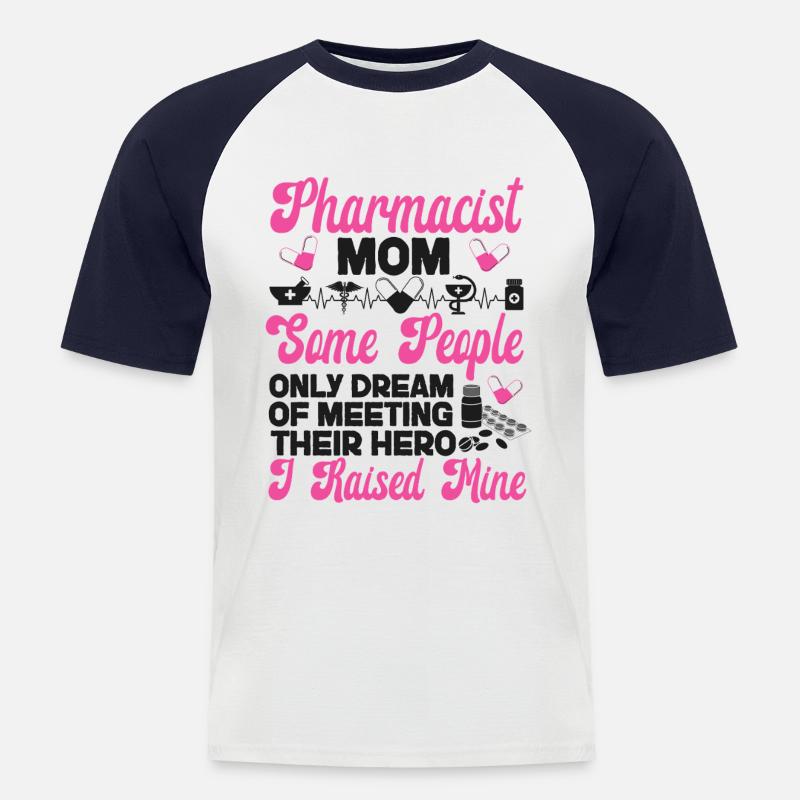Pharmacy Tech Technician - Männer Baseball-T-Shirt - Weiß/Navy