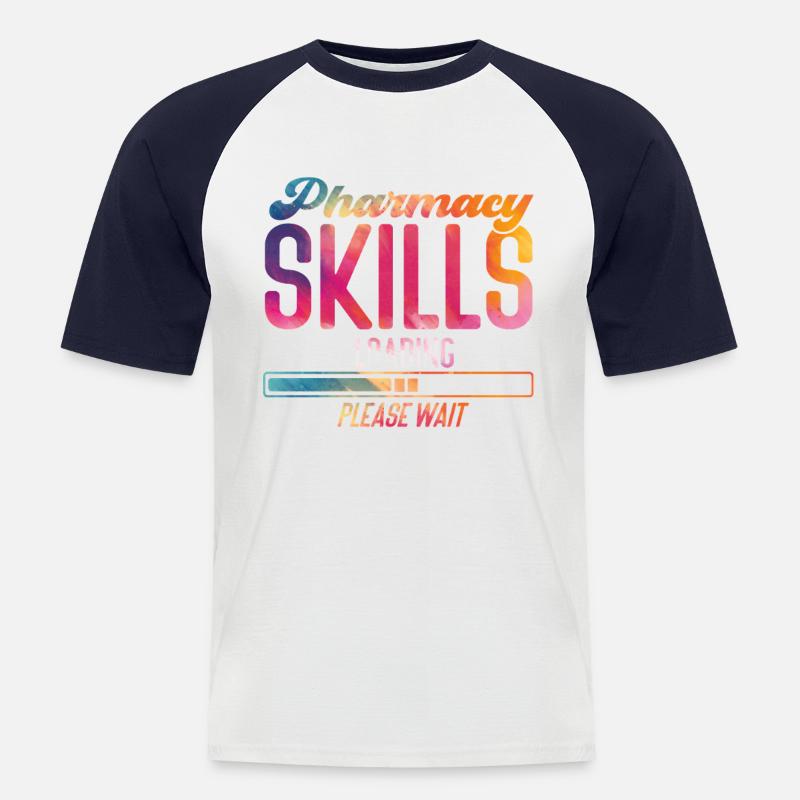 Pharmacy Tech Technician - Männer Baseball-T-Shirt - Weiß/Navy