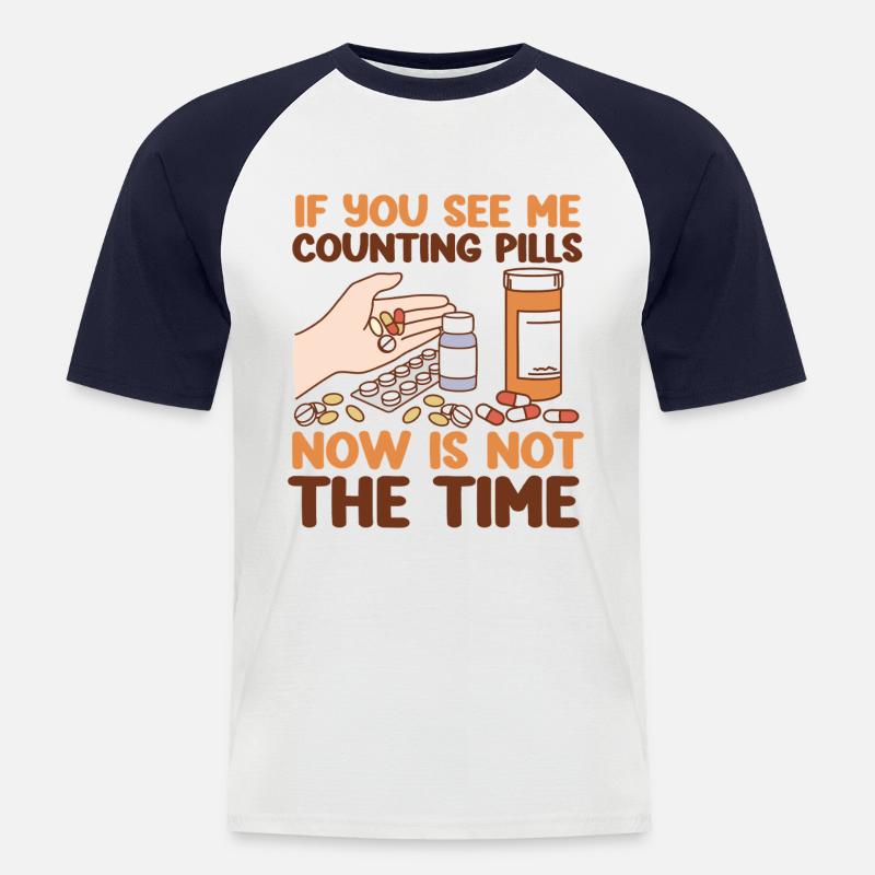 Pharmacy Tech Technician - Männer Baseball-T-Shirt - Weiß/Navy