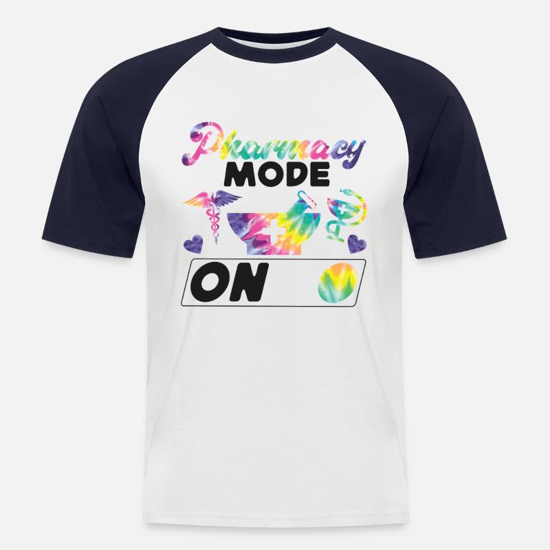 Pharmacy Tech Technician - Männer Baseball-T-Shirt - Weiß/Navy