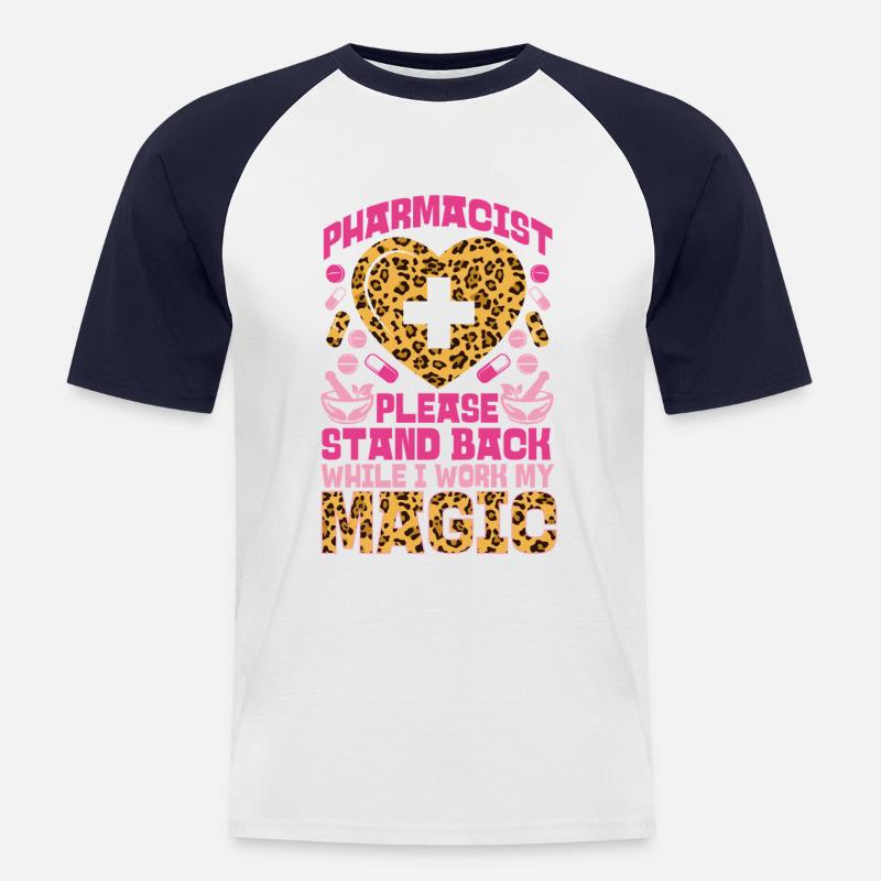Pharmacy Tech Technician - Männer Baseball-T-Shirt - Weiß/Navy