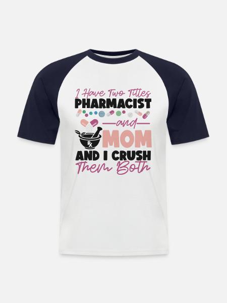 Pharmacy Tech Technician - Männer Baseball-T-Shirt - Weiß/Navy