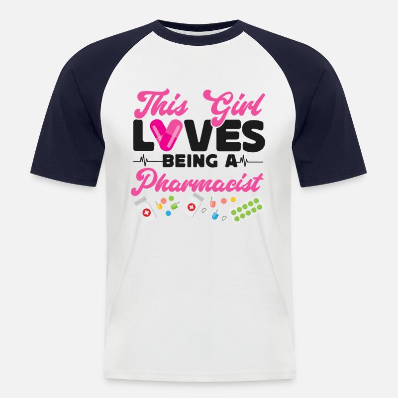 Pharmacy Tech Technician - Men's Baseball T-Shirt - white/navy