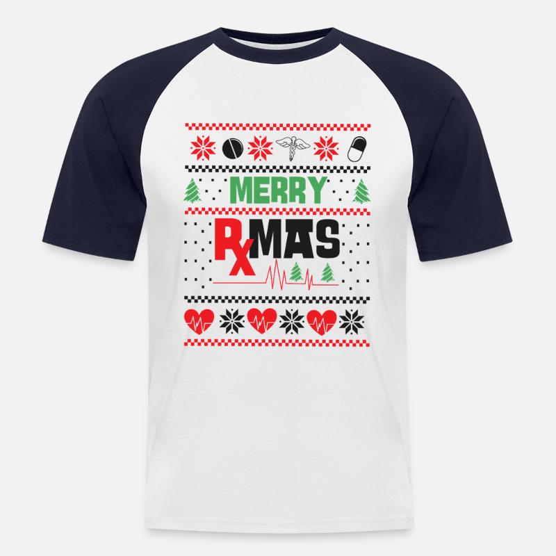 Pharmacy Tech Technician - Männer Baseball-T-Shirt - Weiß/Navy