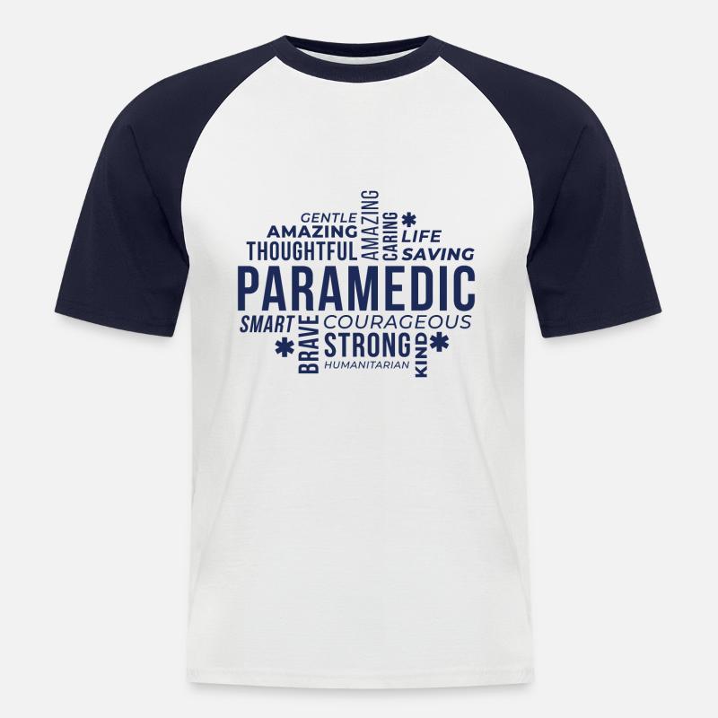 Sanitäter Held - Rettungsassistent Held - Männer Baseball-T-Shirt - Weiß/Navy