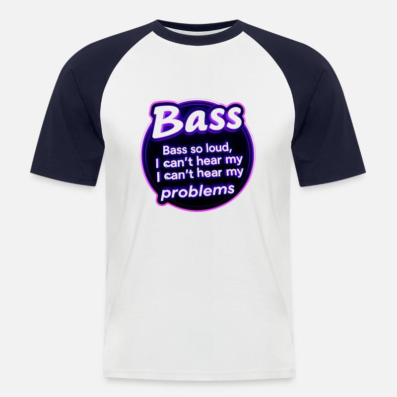 Bässe zu stark, tiefe Vibrationen - Männer Baseball-T-Shirt - Weiß/Navy