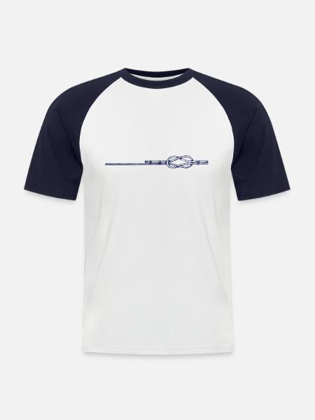 Reef knot - Men's Baseball T-Shirt - white/navy