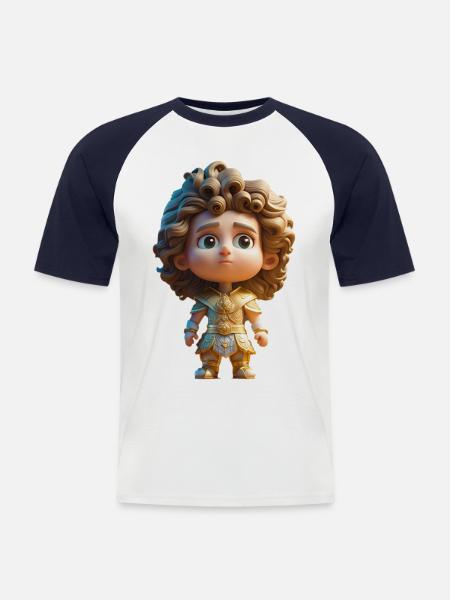Alexander der Große - Männer Baseball-T-Shirt - Weiß/Navy