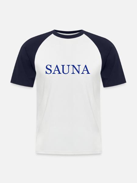 Sauna - Men's Baseball T-Shirt - white/navy