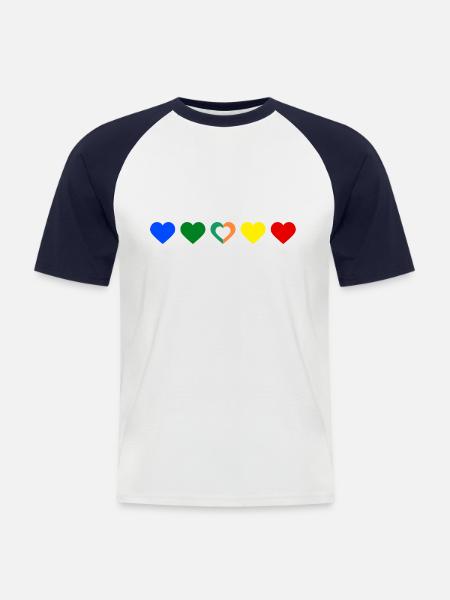 1D Love - Men's Baseball T-Shirt - white/navy