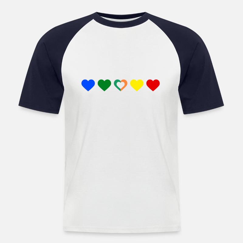 1D Love - Men's Baseball T-Shirt - white/navy