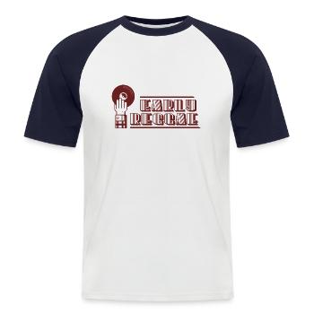 Premiers reggae ska - T-shirt baseball manches courtes Homme - blanc/marine - Devant - Nik (191cm)