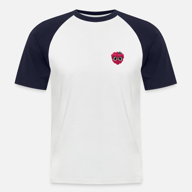 Ruby Raspberry - Men's Baseball T-Shirt - white/navy