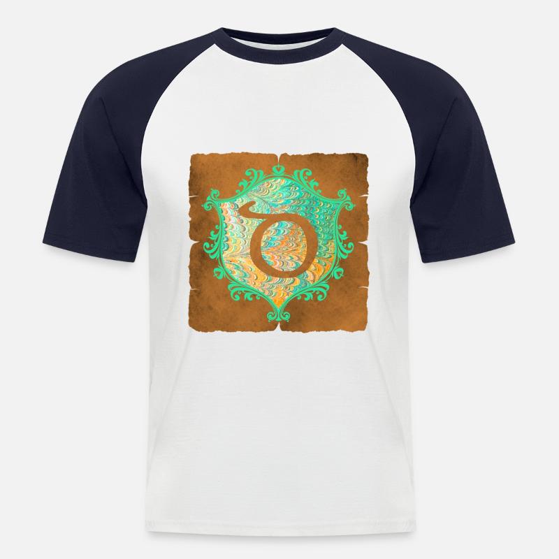 e 36 d - Männer Baseball-T-Shirt - Weiß/Navy