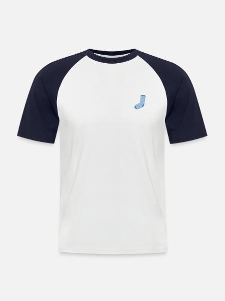SOCK - Men's Baseball T-Shirt - white/navy