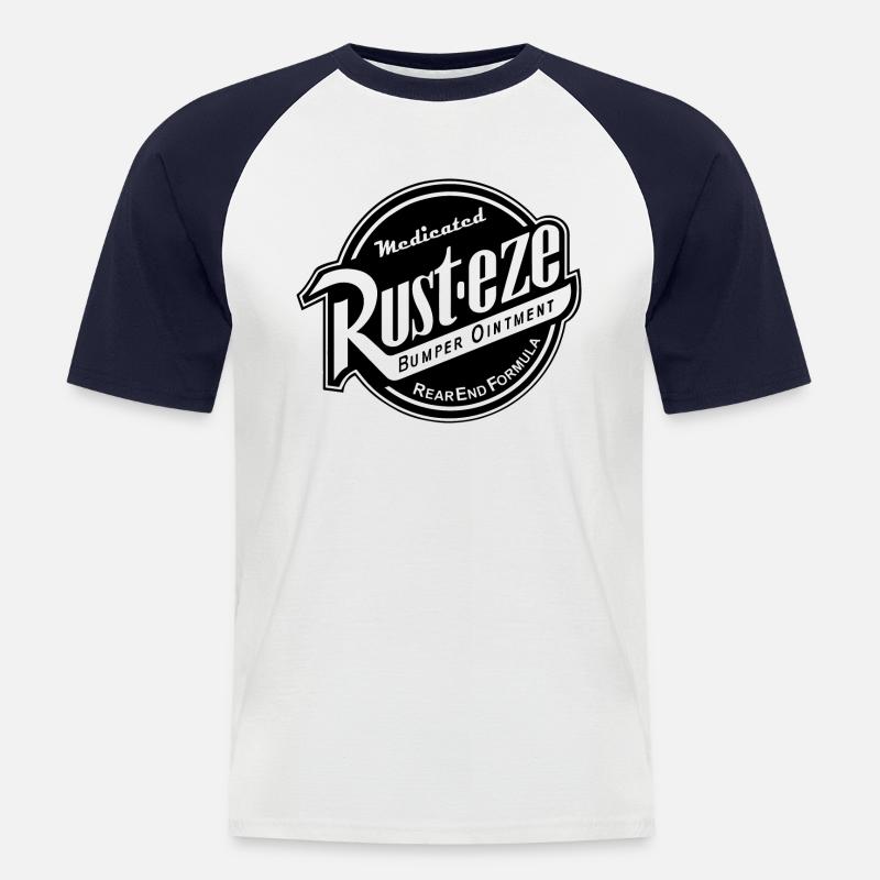 Rusteze Medicated Rust-eze Bumper Ointment, - Men's Baseball T-Shirt - white/navy