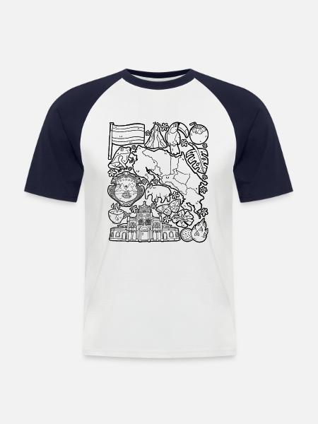 Costa Rica - Men's Baseball T-Shirt - white/navy