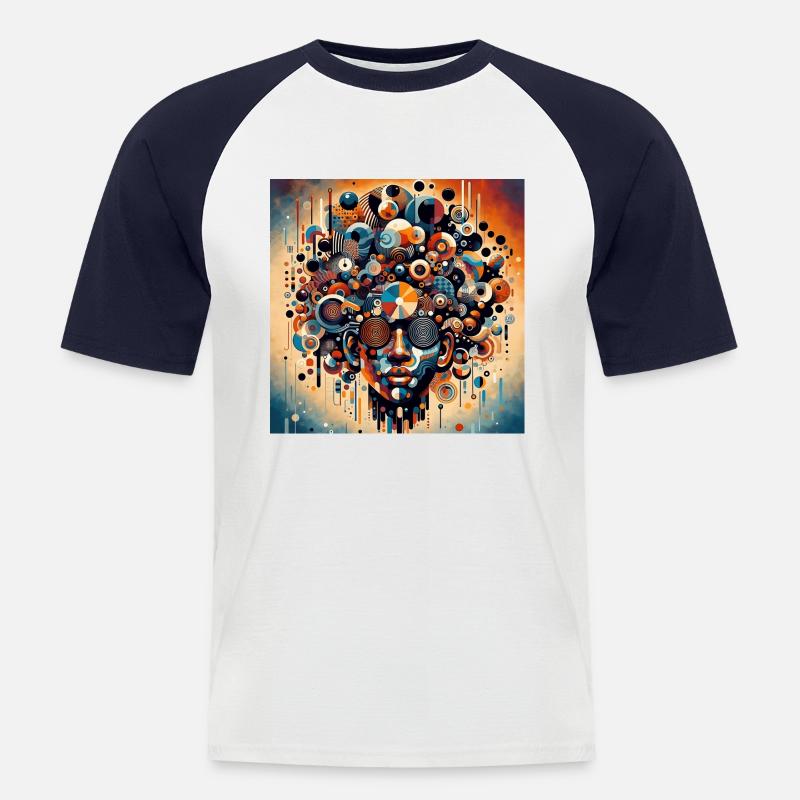 Afro Kulturelle Essenz - Männer Baseball-T-Shirt - Weiß/Navy