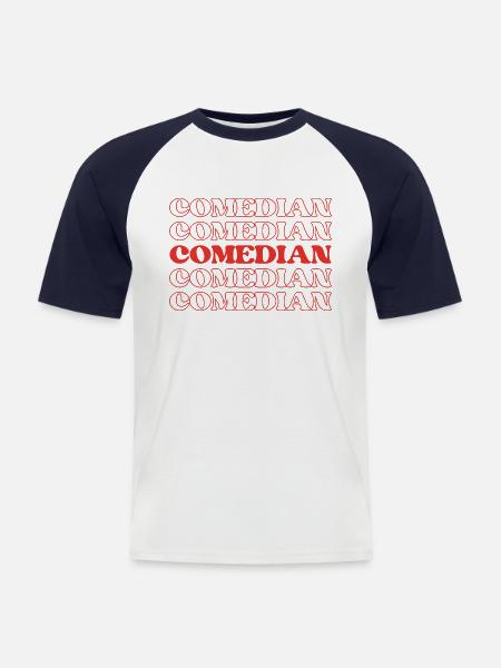Comedian Entertainer Jokester Comic Humorist - Men's Baseball T-Shirt - white/navy