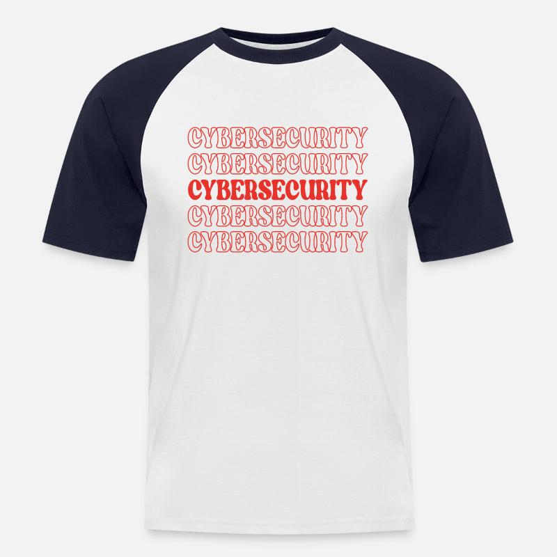 Cybersecurity It Security Internet Security - Men's Baseball T-Shirt - white/navy