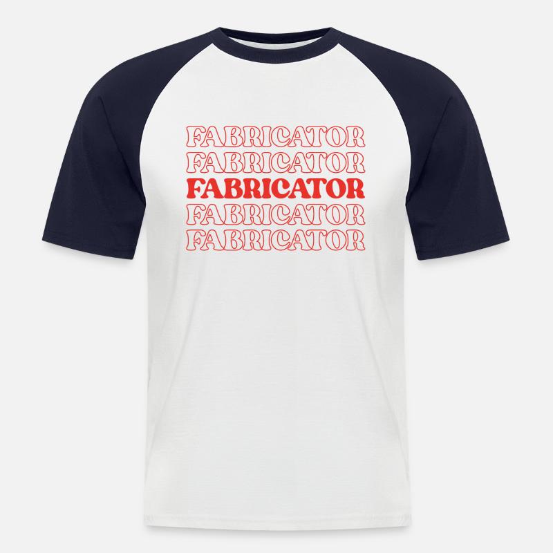 Verarbeiter Hersteller Produzent Assembler Builder - Männer Baseball-T-Shirt - Weiß/Navy