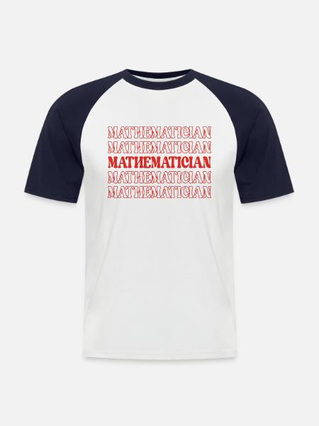 Mathematiker Mathe-Experte Mathe-Genie - Männer Baseball-T-Shirt - Weiß/Navy