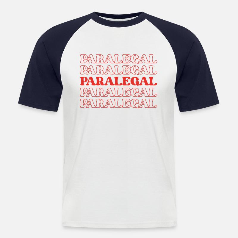 Rechtsanwaltsfachangestellte Rechtsanwaltsfachangestellte Rechtsanwaltsfachangestellte - Männer Baseball-T-Shirt - Weiß/Navy