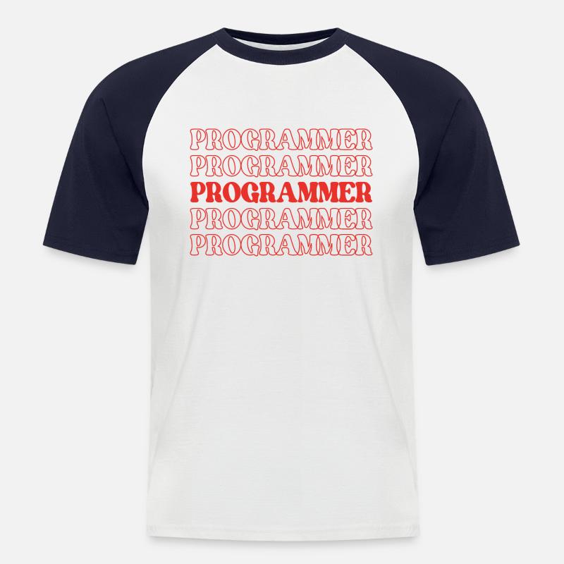 Programmierer, Programmierer, Entwickler, Programmierer, Software-Ingenieur - Männer Baseball-T-Shirt - Weiß/Navy