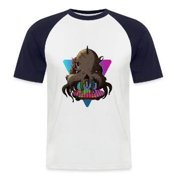 Arkham Pen & Paper Tischrollenspiel Tentakel - Men's Baseball T-Shirt - white/navy - Front - Nik (191cm)