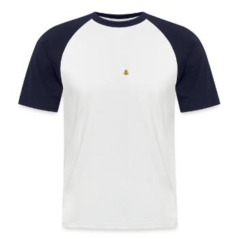 Lawyer humor heartbeat lawyer avocado - Men's Baseball T-Shirt - white/navy - Front - Nik (191cm)