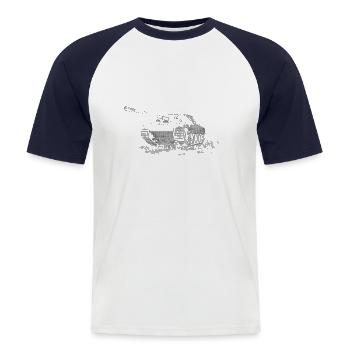 WW2 Panzer Jagdpanther - Men's Baseball T-Shirt - white/navy - Front - Nik (191cm)