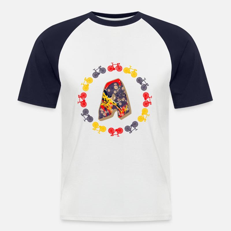 fahrrad e 202 a - Männer Baseball-T-Shirt - Weiß/Navy