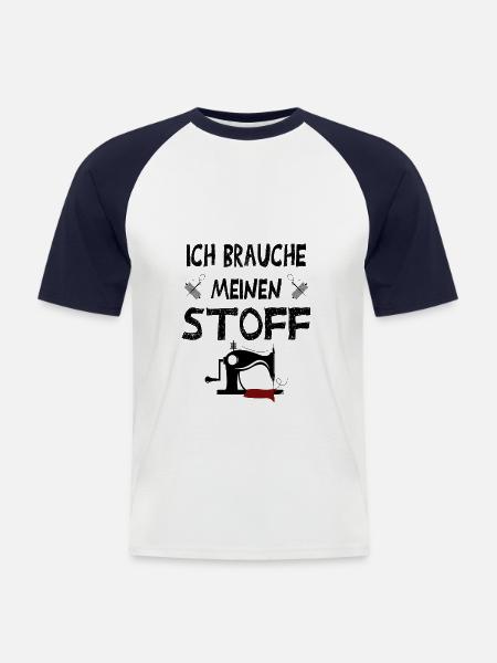 Schneider Lustig - Männer Baseball-T-Shirt - Weiß/Navy