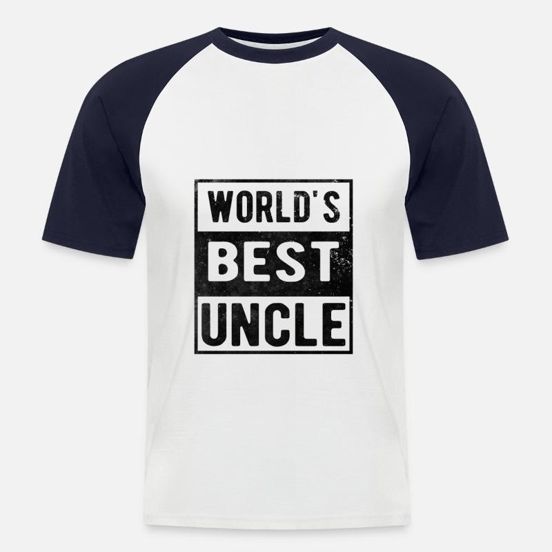 Welt bester Onkel - Männer Baseball-T-Shirt - Weiß/Navy
