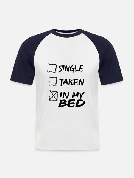 Dans mon lit - T-shirt baseball manches courtes Homme - blanc/marine