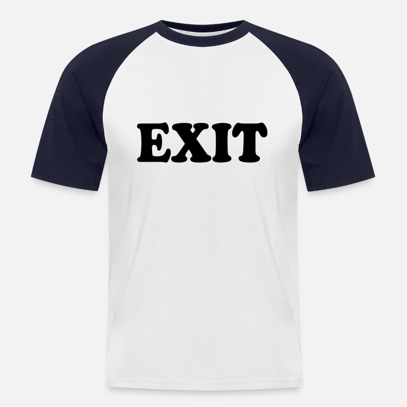 Exit - Men's Baseball T-Shirt - white/navy