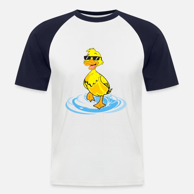 Anka cool - Kortärmad basebolltröja herr - vit/marinblå