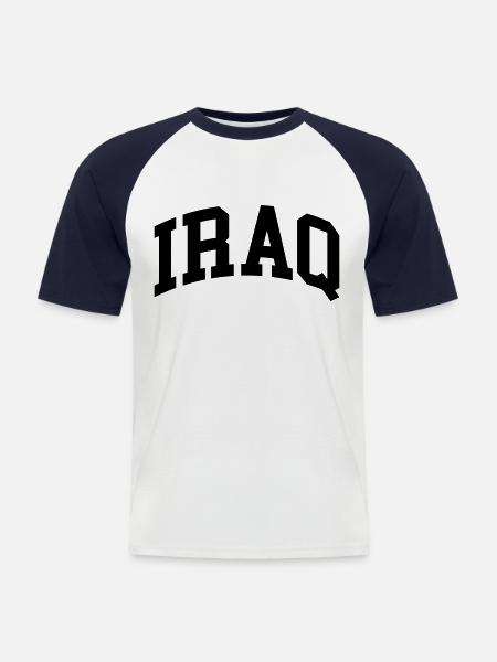 Irak - T-shirt baseball manches courtes Homme - blanc/marine