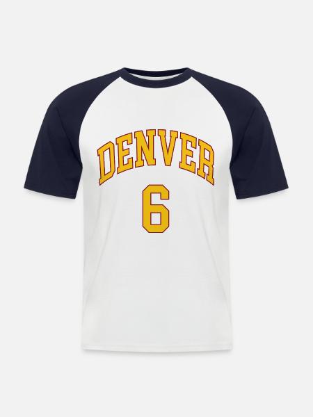 Denver 6 - Men's Baseball T-Shirt - white/navy