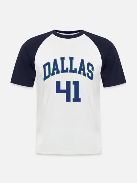 Dallas 41 - Men's Baseball T-Shirt - white/navy