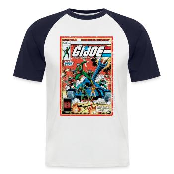 G.I. Joe Comicbuch-Cover Der Ersten Ausgabe - Männer Baseball-T-Shirt - Weiß/Navy - Vorne - Nik (191cm)