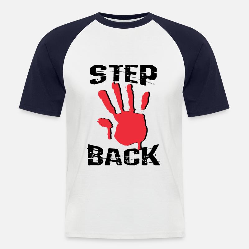 Step back - Men's Baseball T-Shirt - white/navy