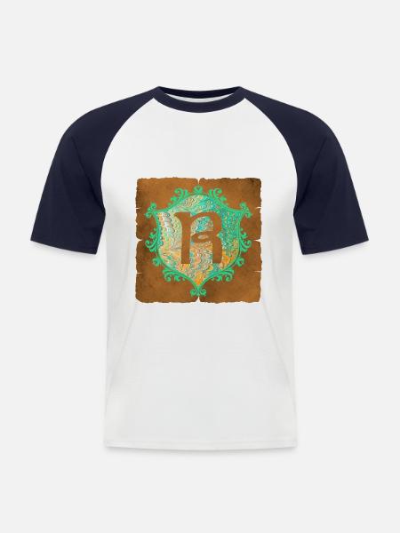 E 36 R - Men's Baseball T-Shirt - white/navy