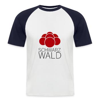 schwarzwaldmädel schwarzwald schwarzwaldmarie - Männer Baseball-T-Shirt - Weiß/Navy - Vorne - Nik (191cm)