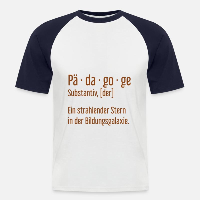 Pädagoge Pädagogen Schule Lehrer Unterricht - Männer Baseball-T-Shirt - Weiß/Navy