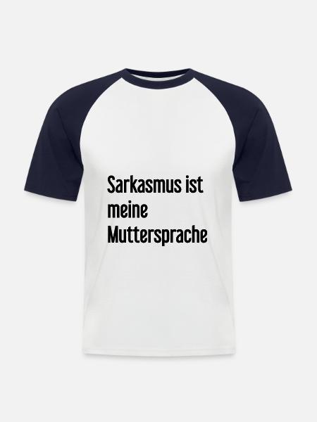 Sarcasm Pro - Men's Baseball T-Shirt - white/navy